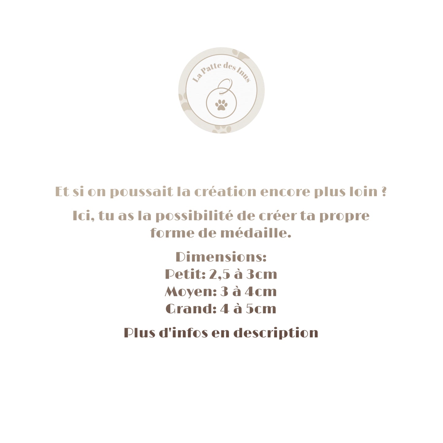 Crée ta propre forme de médaille