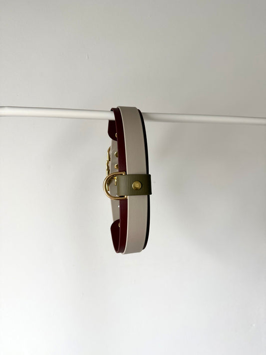 Collier double bande avec porte médaille  🎨